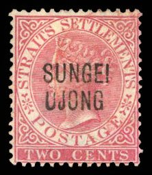 Malayan States - Sungei Ujong #24 Cat$30, 1885 2c rose, unused without gum