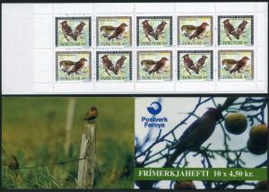 Faroe 300-301a booklet,MNH.Michel 298-299 MH 11. Birds 1996:Laxia,Bombycilla.