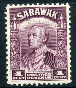 SARAWAK;    1945 early Charles Brooke issue fine Mint hinged value 1c.  