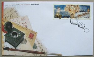 CANADA, pair spec. post delivering ponchon, sledge dogs FDC 2011