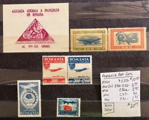 Romania Air Mail Selection #C23//C31- SCV=$20.00