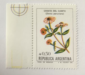 Argentina 1985 Scott 1523 MNH - 0.50p, Flowers,  Zinnia peruviana