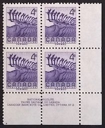 Canada 360 Plate Block LR No. 2 VF MNH