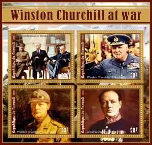 Stamps. Famous people. Winston Churchill 2020 year 1+1 sheets perforated