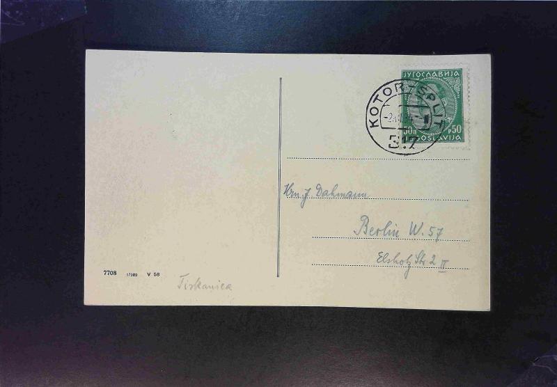 Yugoslavia 1934 Paquebot Kotor Split Cover to Germany - Z1746