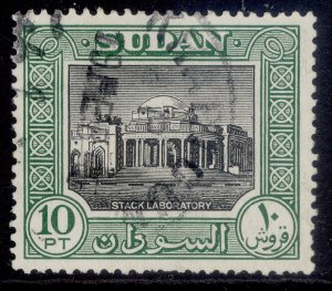 SUDAN GVI SG137, 10p black & green, FINE USED.