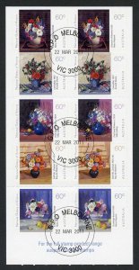 Australia SG3574/78 2011 Flowers Self Adhesive Booklet U/M