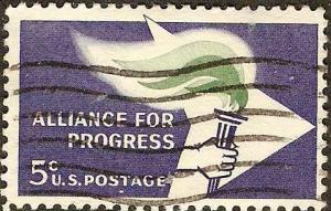 US - #1234 - used - 1963 - Alliance for Progress -SCV-$0.20