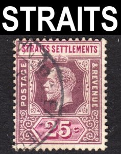 Malaya Straits Settlements Scott 161 wtmk 3 F+ used. FREE...