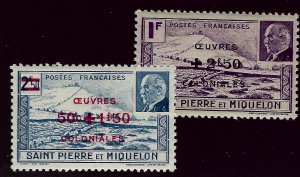 St. Pierre & Miquelon SC B11-B12 MNH F-VF....Bid a Bargain!