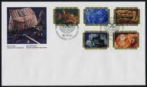 Canada 1436-40 on FDC - Minerals, Copper, Gold, Galena, Sodalite