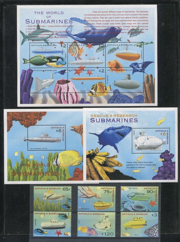 Antigua 2398-2406 MNH Marine Life Fish Corals 2000. x29327