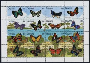 Guyana 2340-2 MNH Butterflies, Flowers