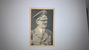GERMANY WWII ERA PROPAGANDA POSTAL CARD: 1938 THE FURHER IN UNIFORM
