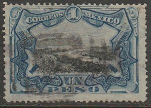 MEXICO 302, $1P VIEW OF POPOCATEPETL VOLCANO. USED. F-VF. (902)