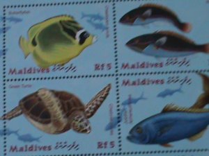 ​MALDIVES-2000 SC # 2483 INDIAN OCEAN MARINE LIFE-ANGELFISH MNH SHEET VF