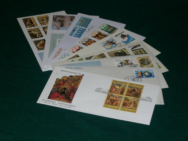 Greece 1984 year set official FDC's.