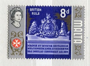 MALTA; 1965 early Independence QEII issue fine Mint hinged 8d. value