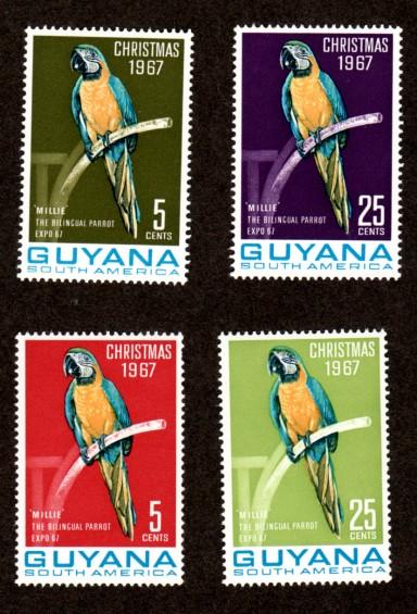 Guyana # 33-33a,34-35 Mint Christmas!