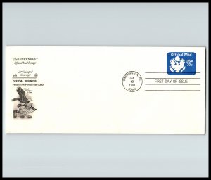 US UO73 Official Mail PXCS Artcraft Variety U/A FDC