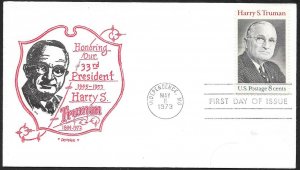 UNITED STATES FDC 8¢ Harry S Truman 1973 Artopages