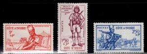 Ivory Coast Scott B12-B14 MH* semi postal set