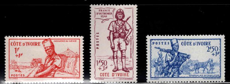 Ivory Coast Scott B12-B14 MH* semi postal set