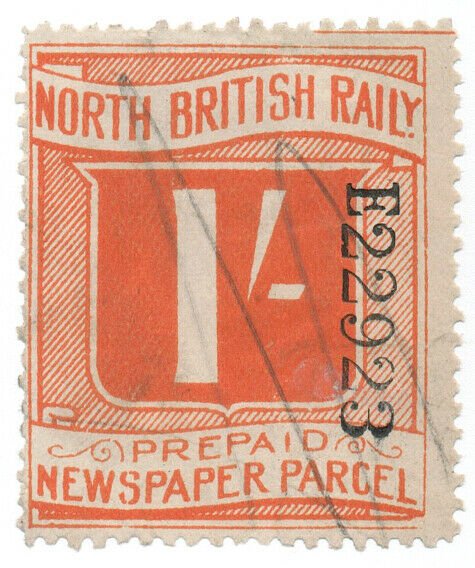 (I.B) North British Railway : Prepaid Newspaper Parcel 1/-