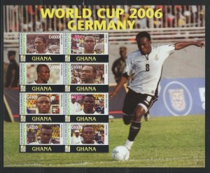 Ghana  #2562 (2007 Ghana Soccer sheet of eight) VFMNH CV $7.00