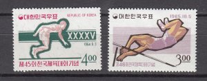 J26838 1964 & 5 south korea set of 1 mh #446,484 sports