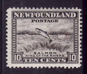 Newfoundland- Sc#260-unused NH -10c Salmon-og-id#381-1941-44-