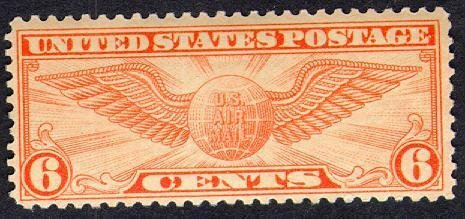 C19 6c Winged Globe Mint NH