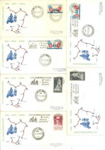 aa2475 - ITALY - Postal History - Set of 12 special COVERS - MOTO + CYCLING Tour