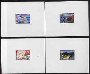 Senegal 1998 Marine Life complete set of 4 in deluxe shee...