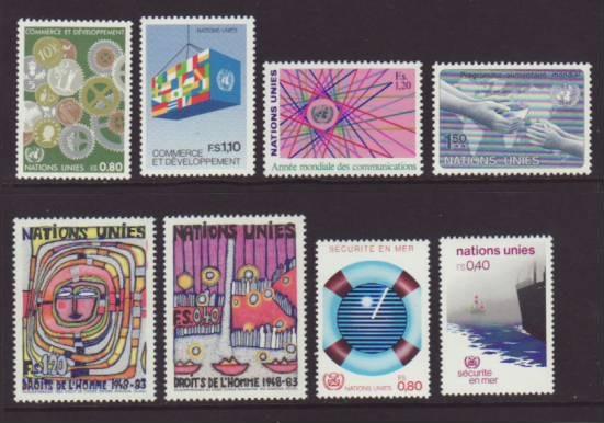 1983 year set of UN Geneva 113-120 MNH 