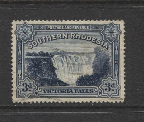 Southern Rhodesia- Scott 32 - Victoria Falls  -1932 - FU - Single 3d Stamp