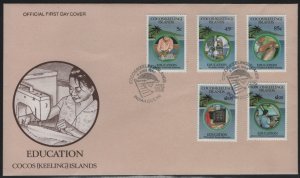 Cocos Islands 1993 FDC Sc 278-282 Education