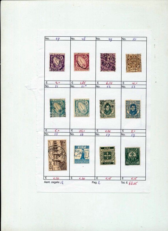 Ireland Mid/Modern Used On Approval Pages(Apprx 120 Items) ZZ 609