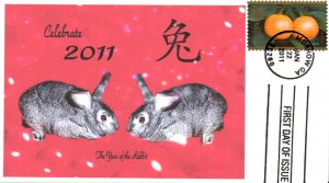 #4492 Year of the Rabbit S & T FDC