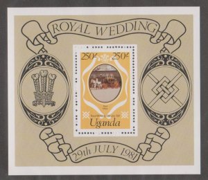 Uganda # 317, Royal Wedding Souvenir Sheet, Mint NH, 1/2 Cat.