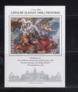 SWEDEN #2374 2000 CZESLAW SLANIA 1,000 STAMP DESIGN MINT VF NH O.G S/S