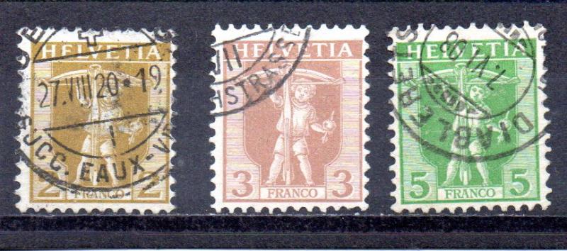 Switzerland 126-128 used