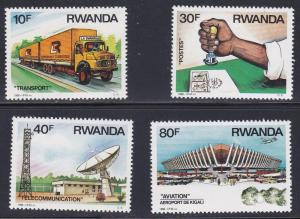 Rwanda # 1243-1246, Transportation Mint NH, 1/2 Cat.