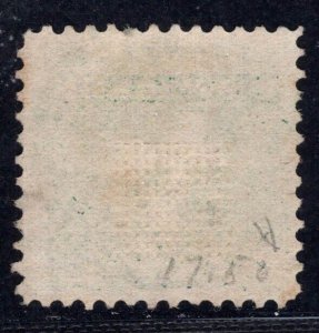MOMEN: US STAMPS #117 GREEN CANCEL USED CAT. $3,630 RARE PF CERT LOT #89697