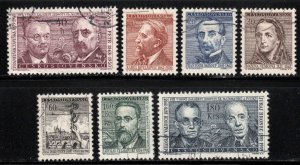 Czechoslovakia #1096-1103 ~ Cplt Set of 7 ~ Ucto, MX  (1962)