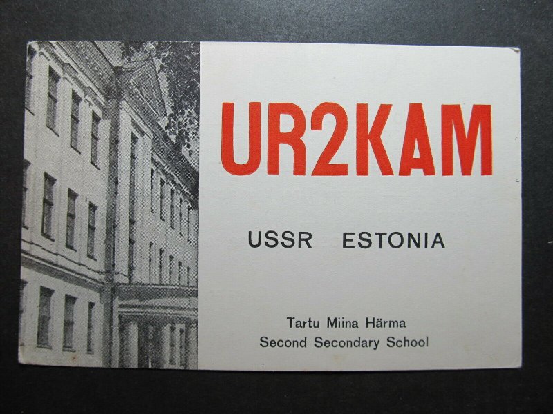 5570 Amateur Radio QSL Card Tartu Miina Harma School USSR Estonia