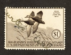 US Stamps # RW7 Used VF Duck Scott Value $50.00