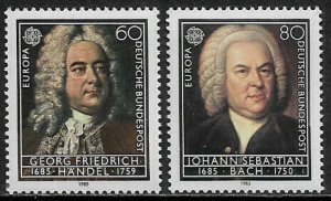 Germany Bund  Scott # 1440/1441 - MNH - Johann Sebastian Bach Set