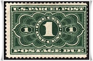 SC#JQ1 1¢ Parcel Post Postage Due MH