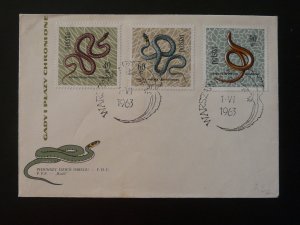 snake FDC Poland 1963